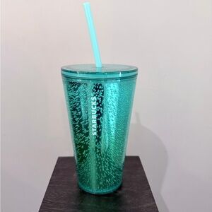 Starbucks Teal Bubble Tumbler with Straw